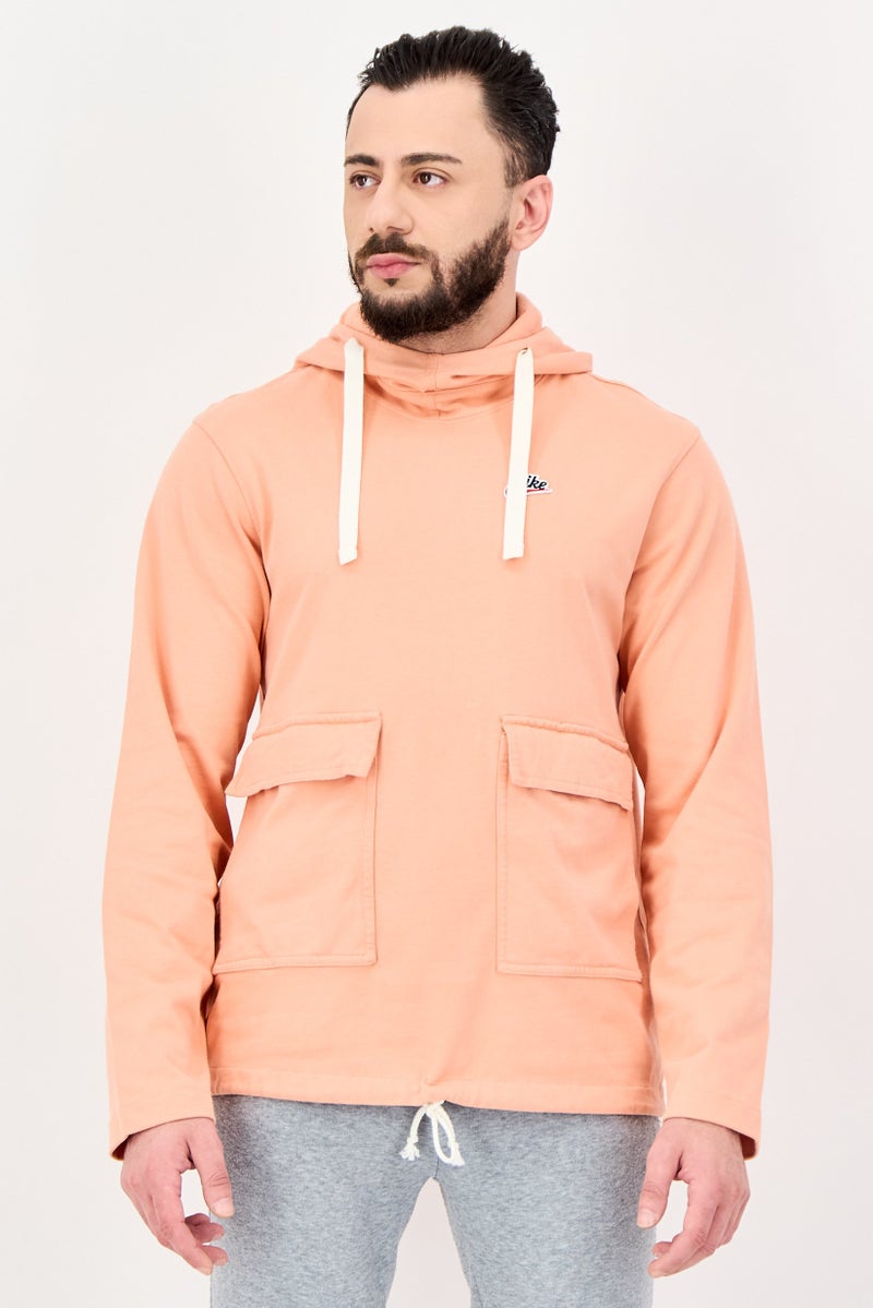Nike Men Sportswear Fit Long Sleeve Outdoor Hoodie, Light Orange - Image 1